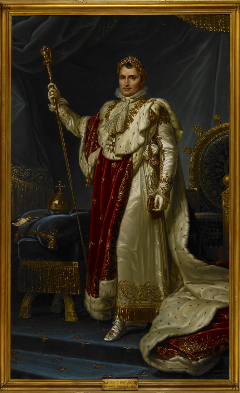 Bonaparte Napóleon koronázási palástjában alkotó: Jean Baptiste Borely