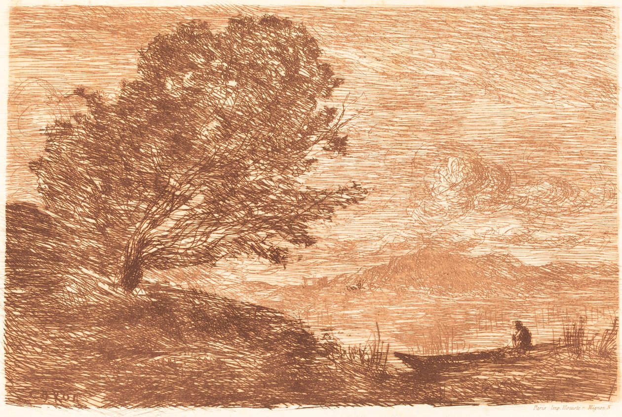Egy tó Tirolban (Un lac du Tyrol) alkotó: Jean Baptiste Camille Corot
