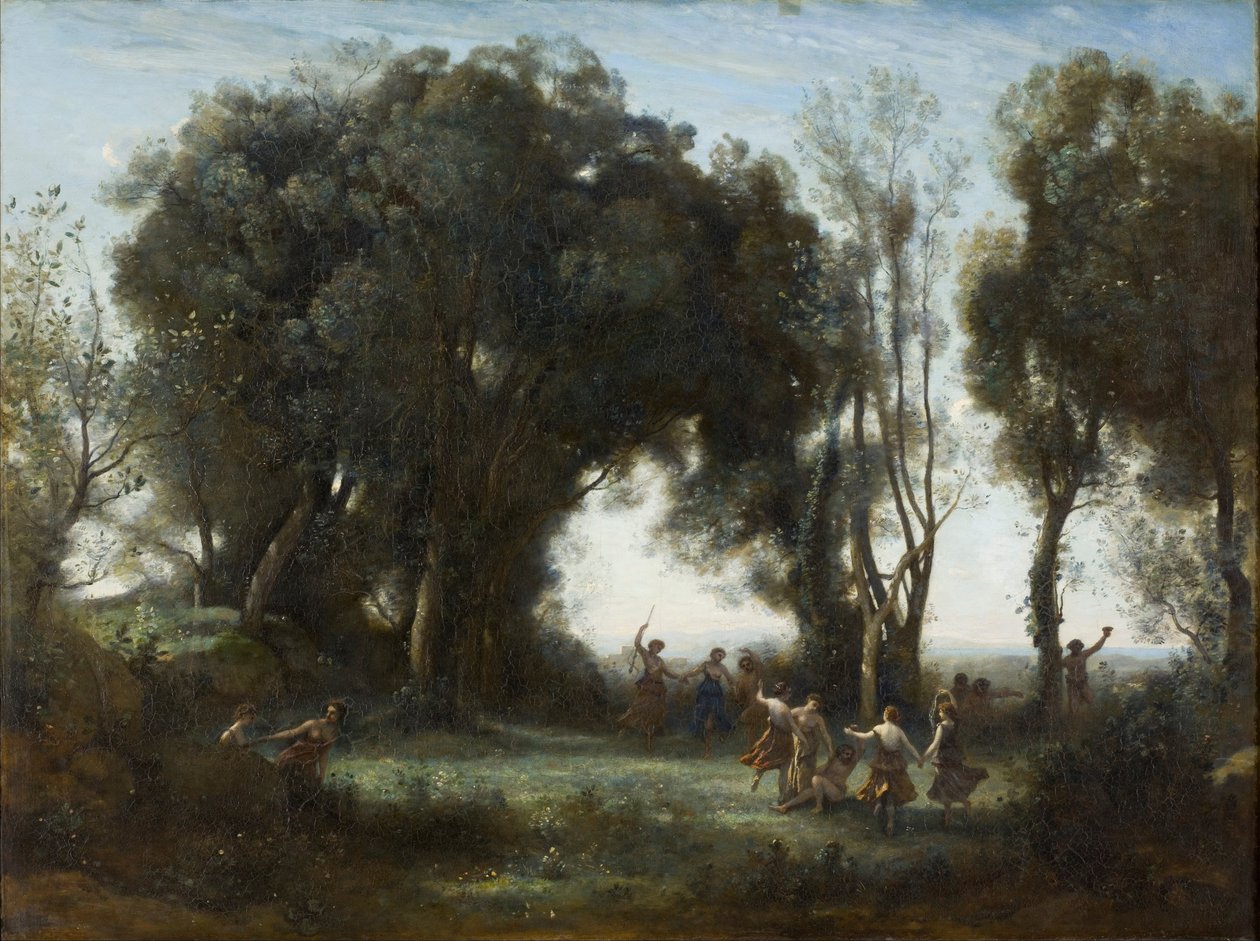 Egy reggel. A nimfák tánca, 1850 alkotó: Jean Baptiste Camille Corot
