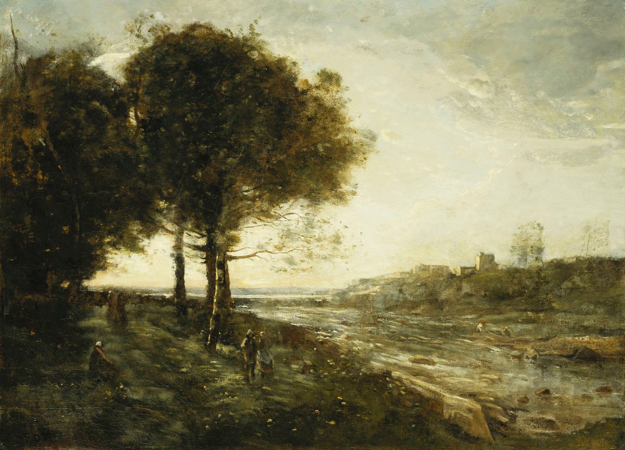 Egy folyó Romagna-ban; Torrent Romagnesben, alkotó: Jean Baptiste Camille Corot
