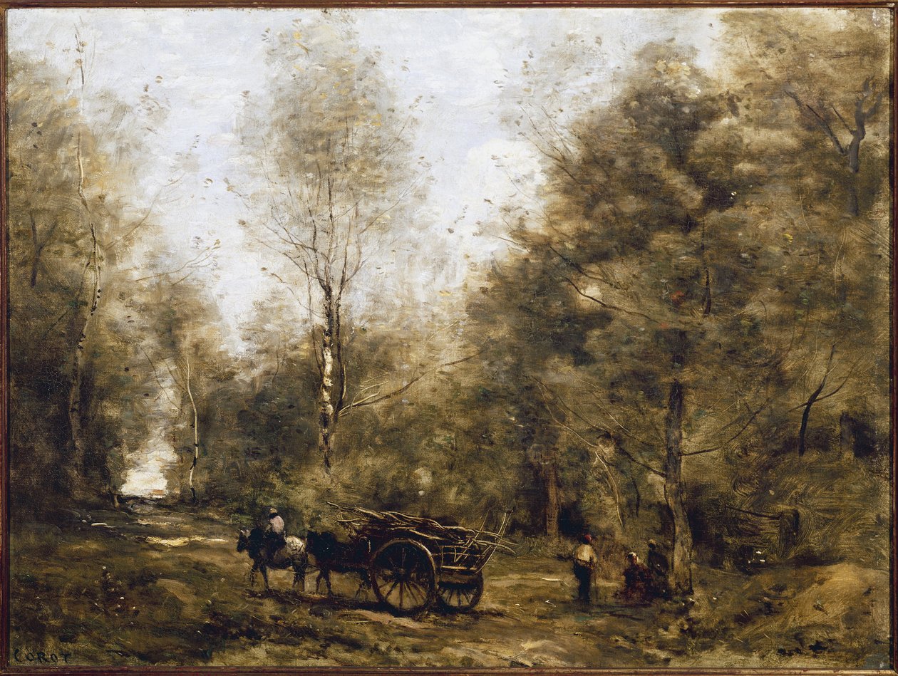 Egy ösvény Wagnonville erdejében (olaj, vászon alkotó: Jean Baptiste Camille Corot