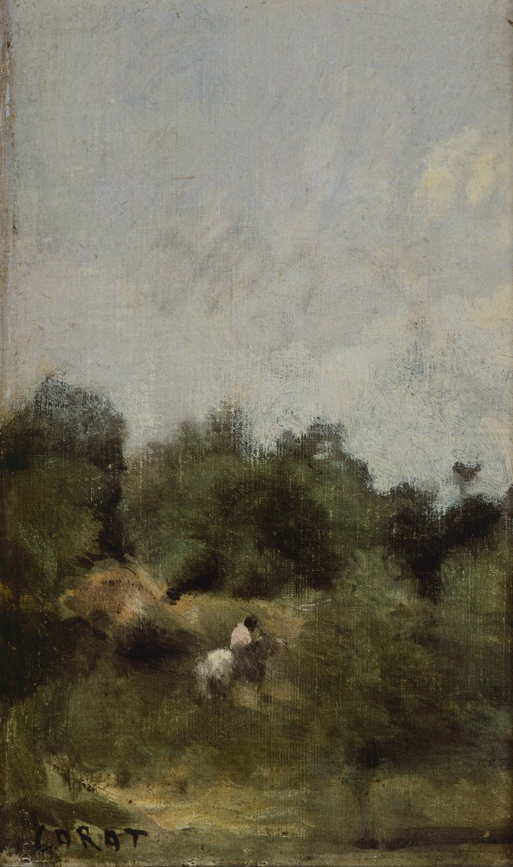 Egy lovas az országban, Jean-Baptiste-Camille Corot (1796-1875). alkotó: Jean Baptiste Camille Corot