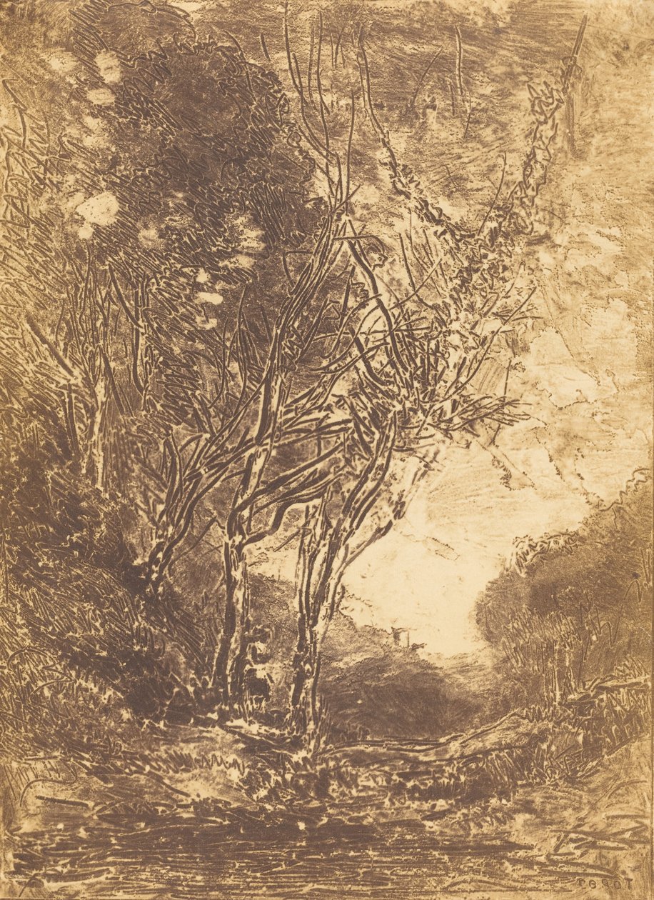 Les A les, 1858. alkotó: Jean Baptiste Camille Corot
