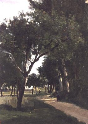 Avenue in the Woods, Chaville közelében, 1824 körül alkotó: Jean Baptiste Camille Corot