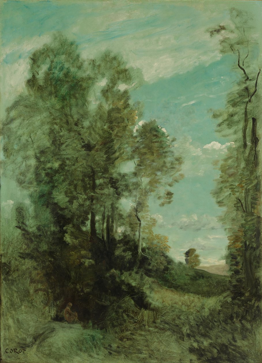 Treescape (reggel) alkotó: Jean Baptiste Camille Corot