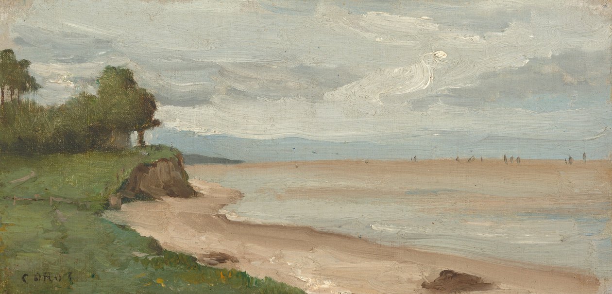 Strand Etretat közelében alkotó: Jean Baptiste Camille Corot
