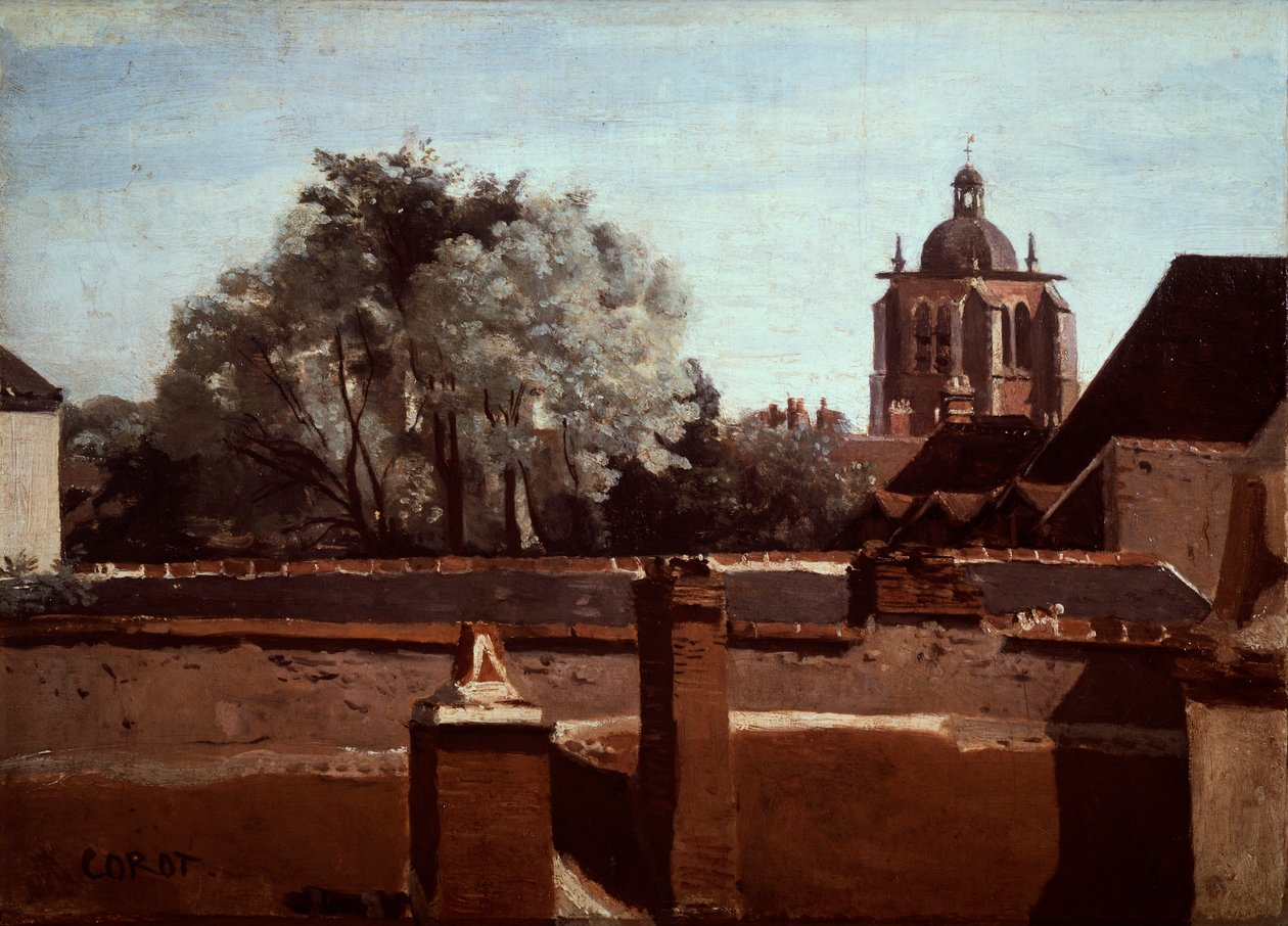 A Szent Paterne-templom harangtornya Orléansban alkotó: Jean Baptiste Camille Corot