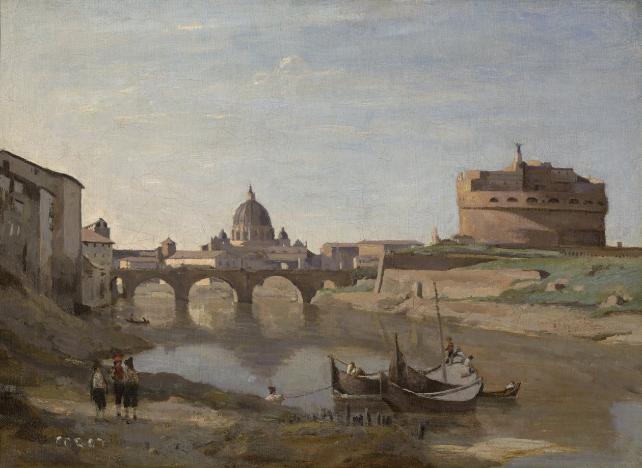 Castel Sant "Angelo, Róma, 1830-32 körül alkotó: Jean Baptiste Camille Corot