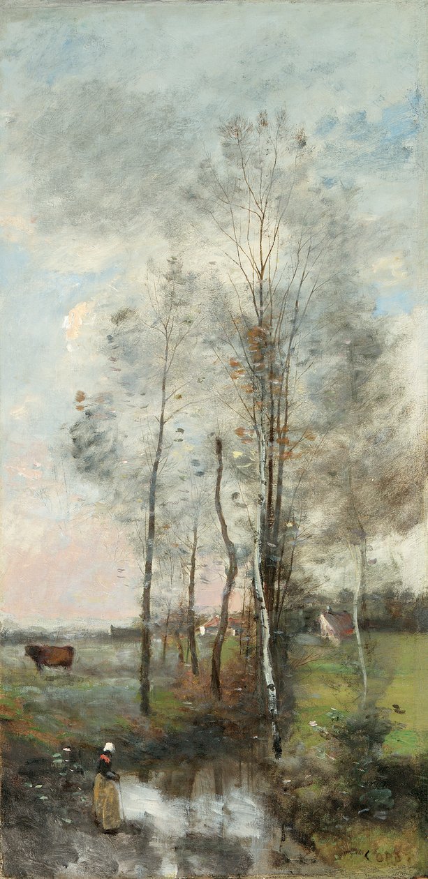 Éger és nyír zsinór, 1865-70 alkotó: Jean Baptiste Camille Corot