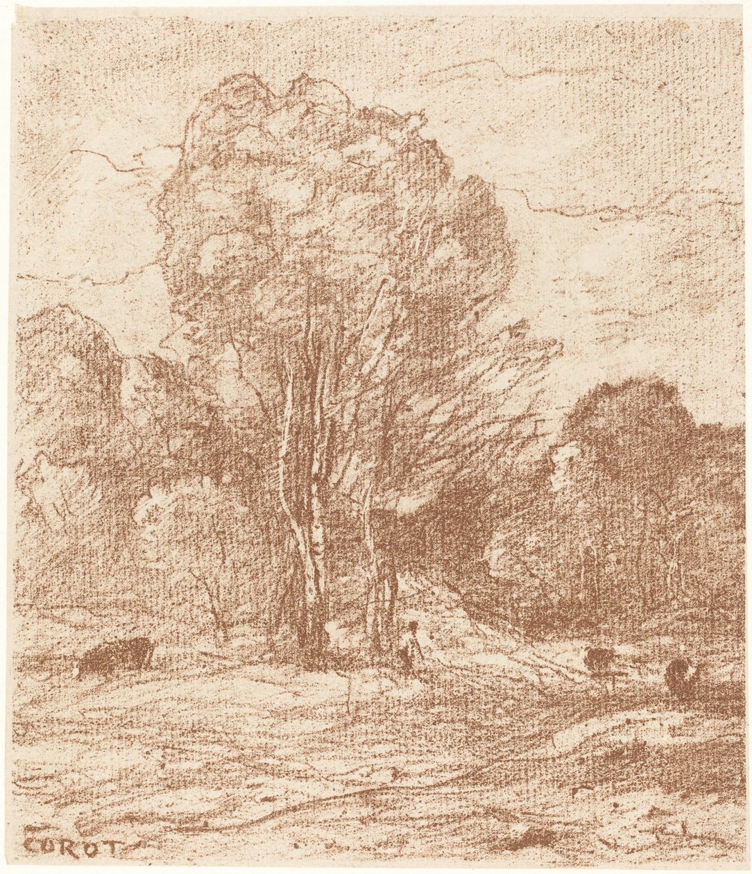 Álmos szarvasmarha alkotó: Jean Baptiste Camille Corot