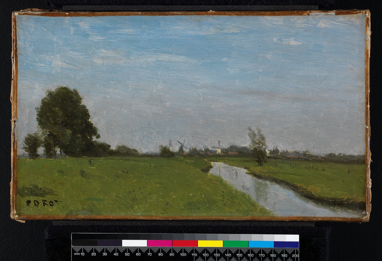 Holland táj Hollandiában, 1854 alkotó: Jean Baptiste Camille Corot