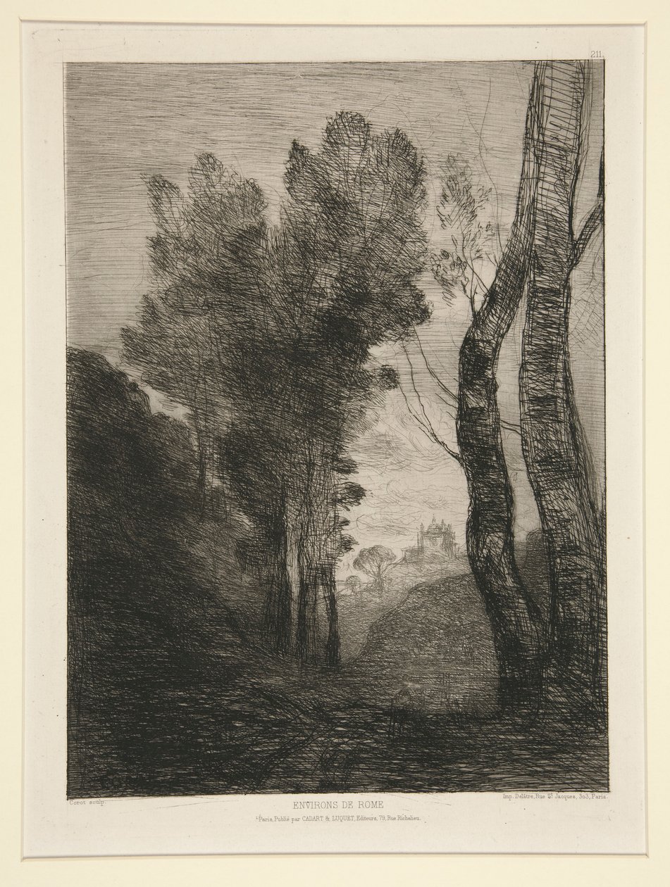 Róma környéke (Róma közelében) alkotó: Jean Baptiste Camille Corot
