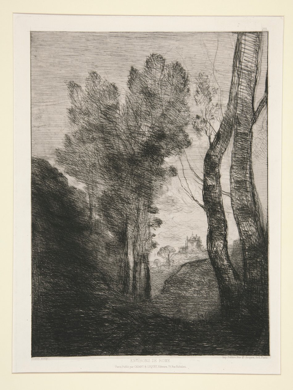 Róma környéke (Róma közelében) alkotó: Jean Baptiste Camille Corot