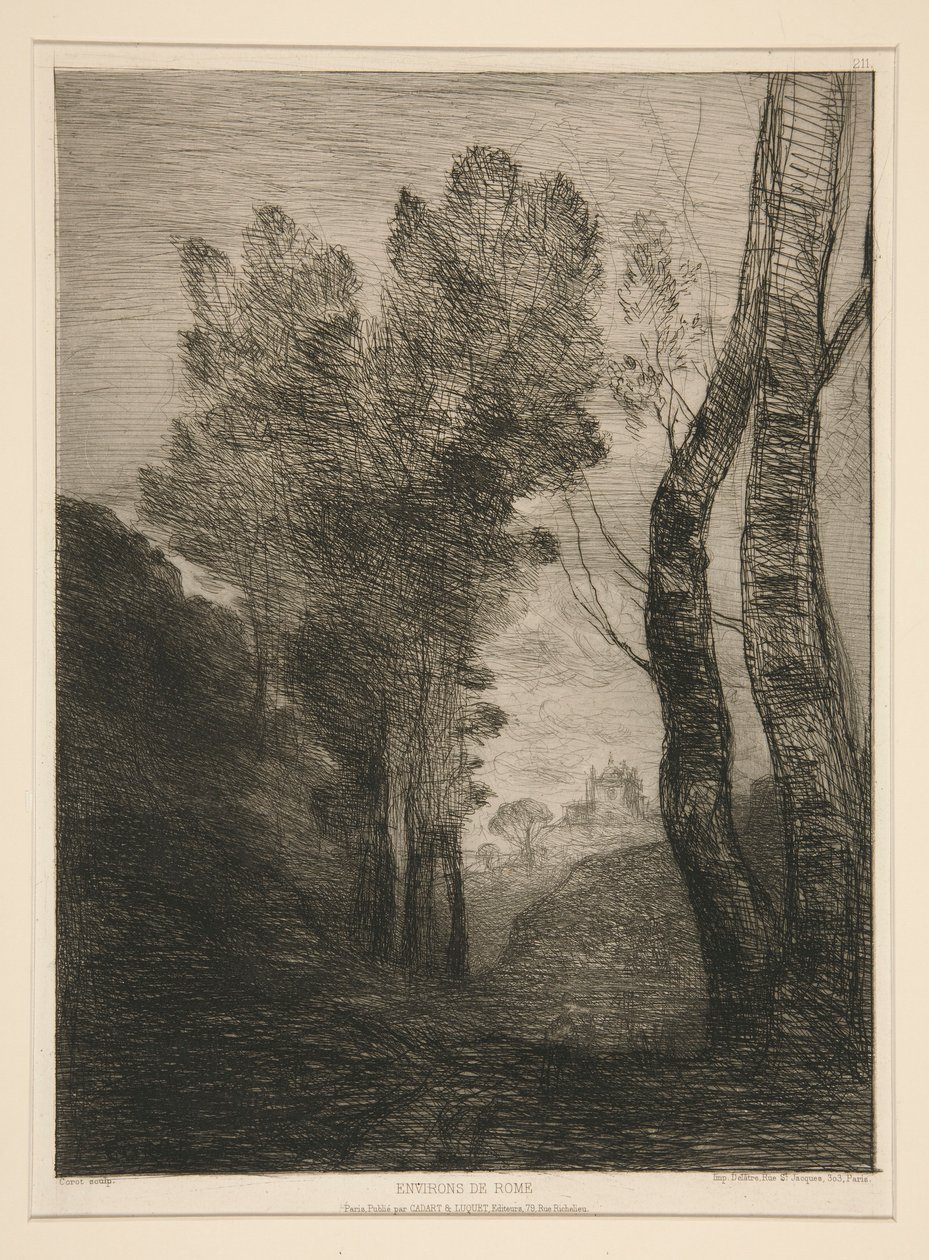 Róma környéke (Róma közelében) alkotó: Jean Baptiste Camille Corot