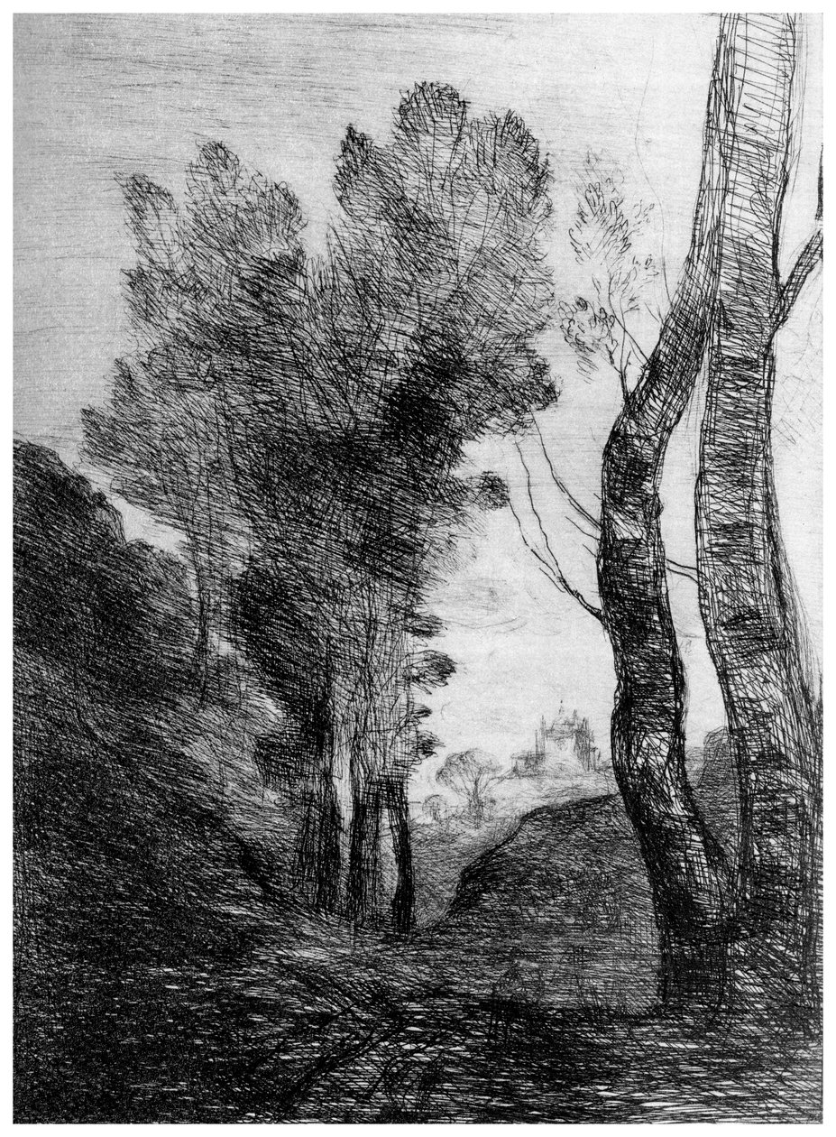 Róma környéke, 1815-1865, 1924 alkotó: Jean Baptiste Camille Corot