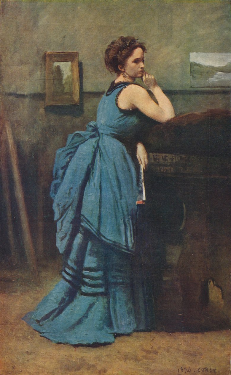 Nő kékben, 1874, 1939 alkotó: Jean Baptiste Camille Corot