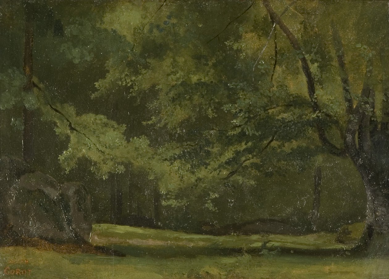 Fontainebleau - az erdőben, c. 1823-24 alkotó: Jean Baptiste Camille Corot