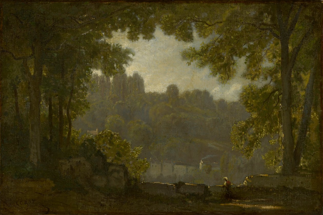 Erdei táj alkotó: Jean Baptiste Camille Corot
