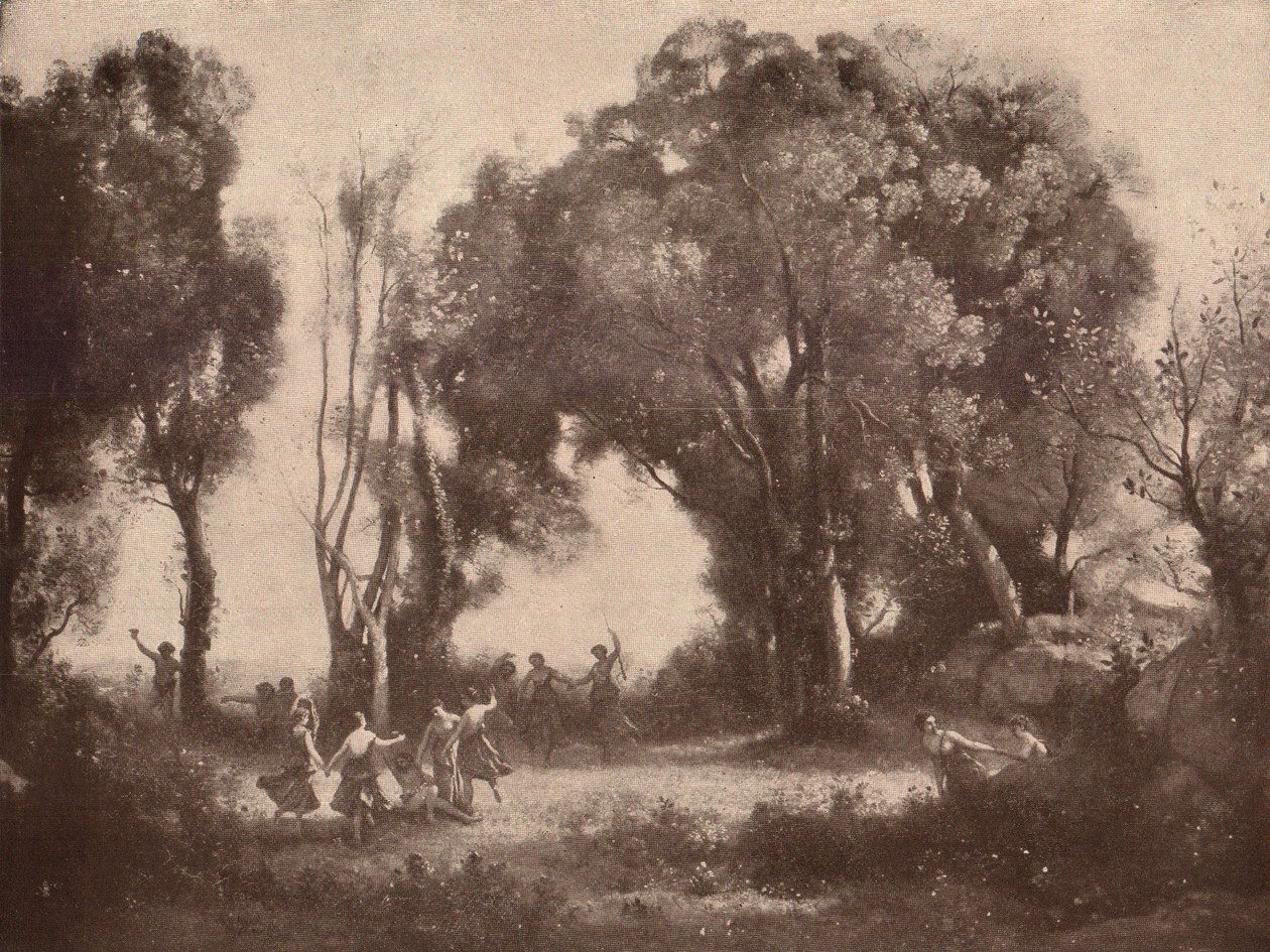 Német: Tanz der Nymphen Reggel. A nimfák tánca alkotó: Jean Baptiste Camille Corot