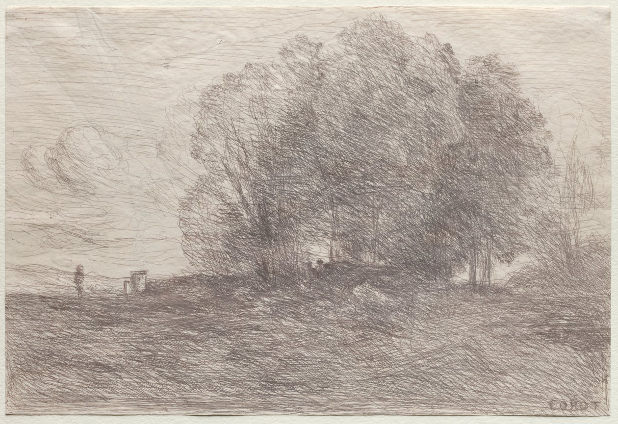 Fák csoportja, 1858. alkotó: Jean Baptiste Camille Corot