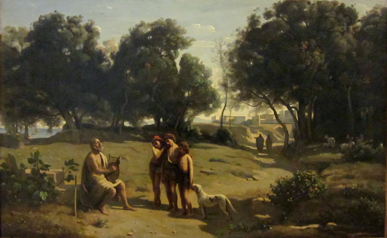 Homérosz és a pásztorok alkotó: Jean Baptiste Camille Corot
