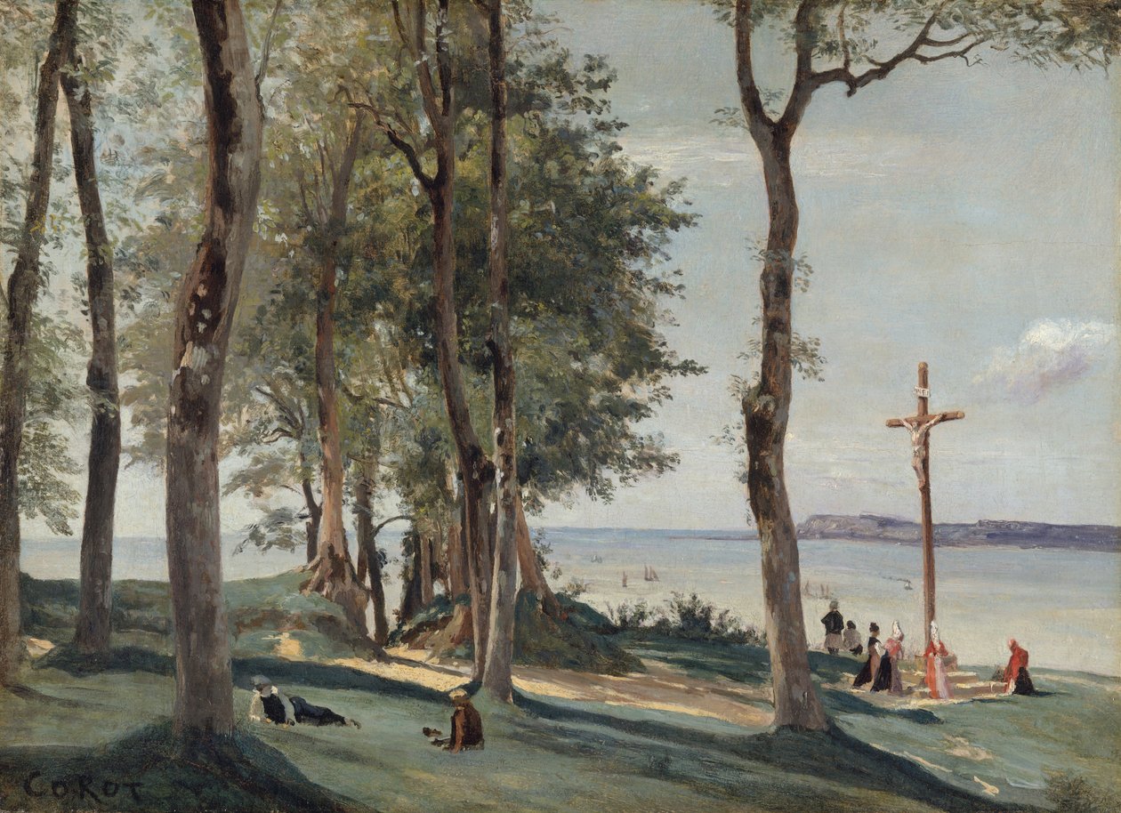 Honfleur: Kálvária, kb. 1830. alkotó: Jean Baptiste Camille Corot
