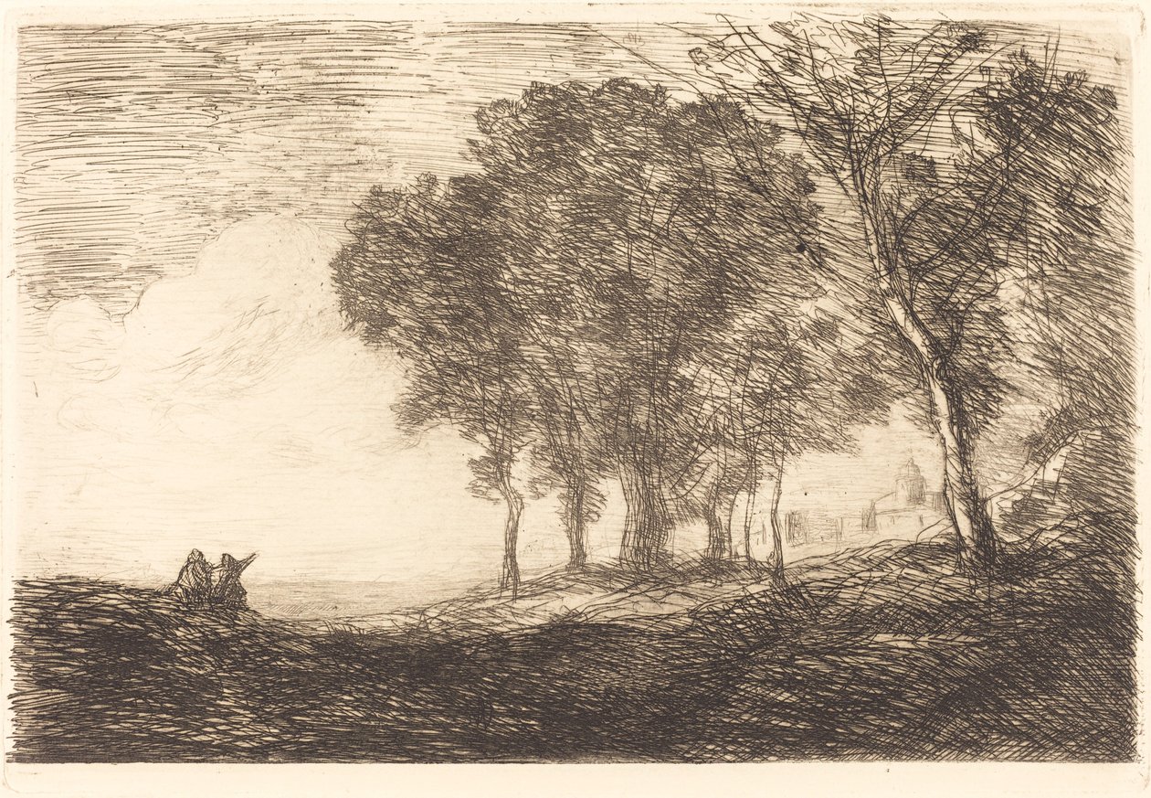 Olasz táj alkotó: Jean Baptiste Camille Corot