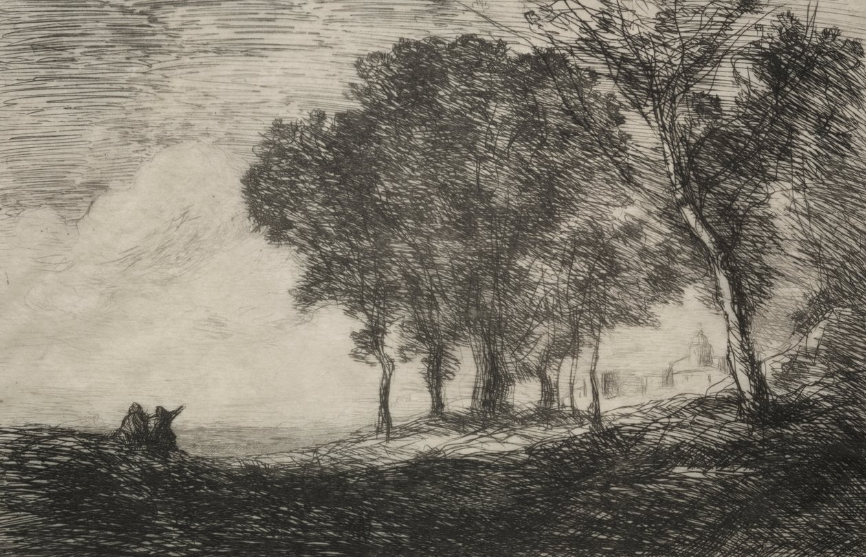 Olasz táj alkotó: Jean Baptiste Camille Corot