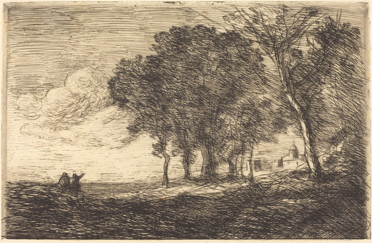 Olasz táj Olasz táj, c. 1865. alkotó: Jean Baptiste Camille Corot