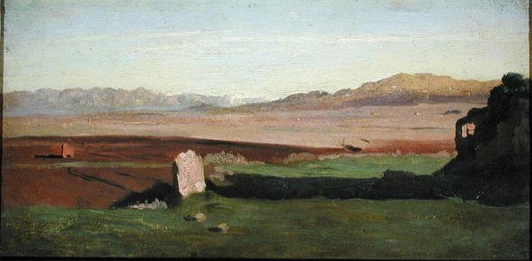 Olasz táj, 1826 körül (olaj, tábla) alkotó: Jean Baptiste Camille Corot