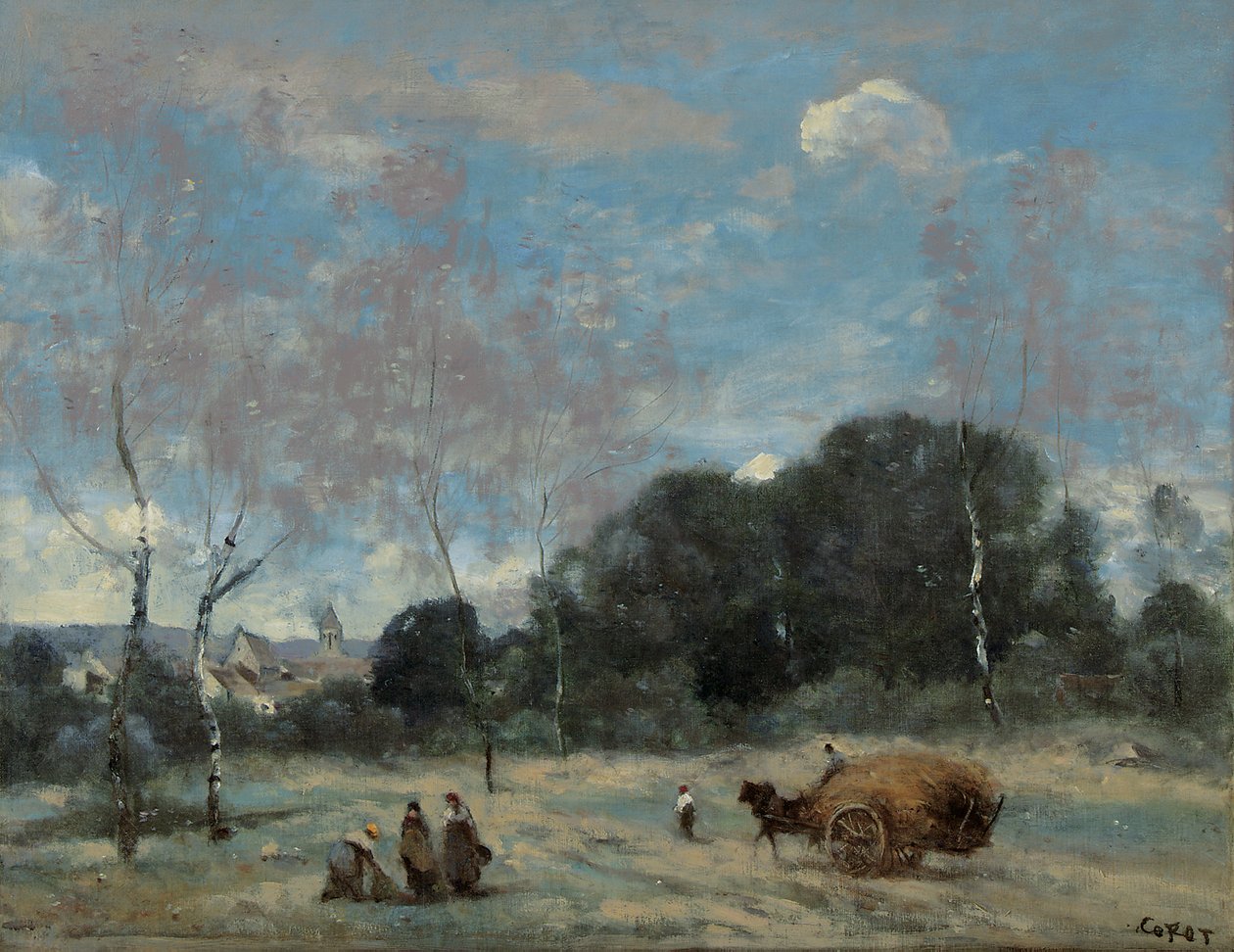 Hay visszatérése Marcoussisba, 1870-74 alkotó: Jean Baptiste Camille Corot