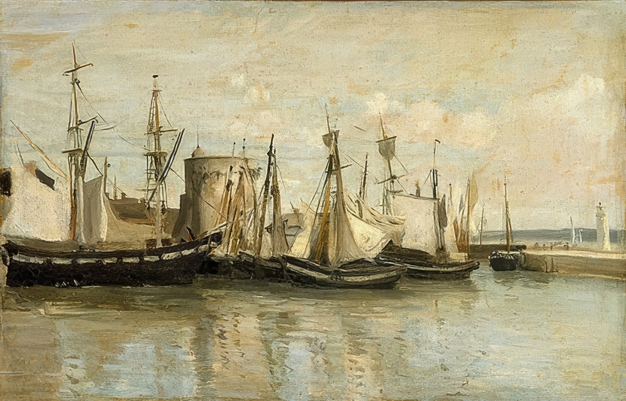 La Rochelle. Hafeneinfahrt. 1851 alkotó: Jean Baptiste Camille Corot