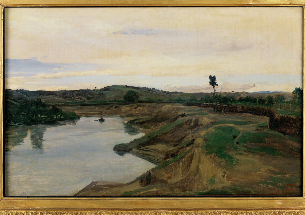 A Poussin-séta, Róma vidéke ... alkotó: Jean Baptiste Camille Corot