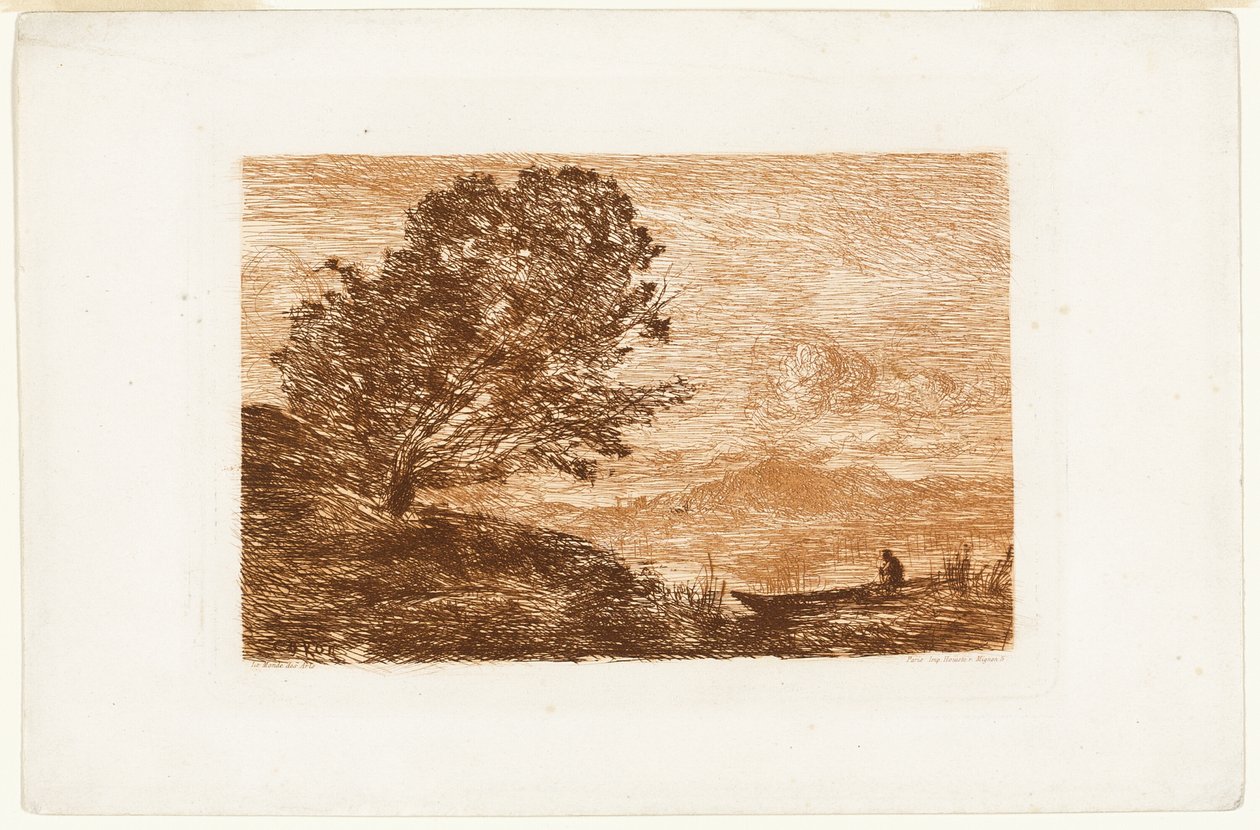Tó Tirolban alkotó: Jean Baptiste Camille Corot