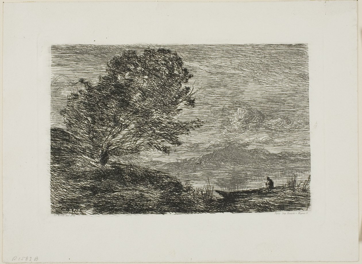 Tó Tirolban alkotó: Jean Baptiste Camille Corot