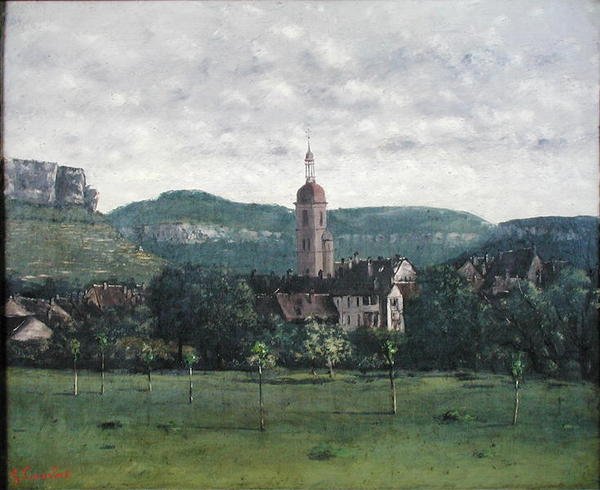 Táj templommal (olaj, vászon) alkotó: Jean Baptiste Camille Corot