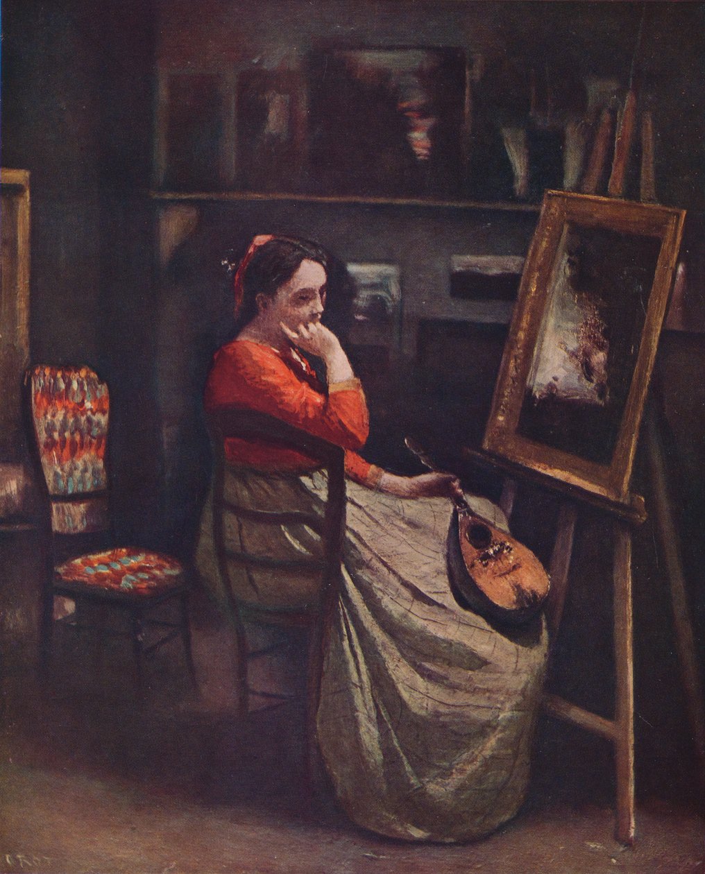 Latelier de Corot, c1865, 1939 alkotó: Jean Baptiste Camille Corot