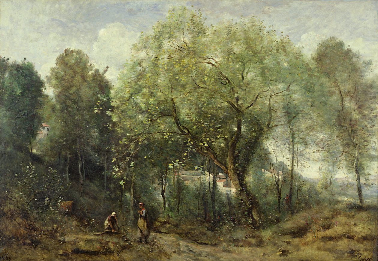 Le Catalpa, Ville-dAvray emléke, 1869 alkotó: Jean Baptiste Camille Corot