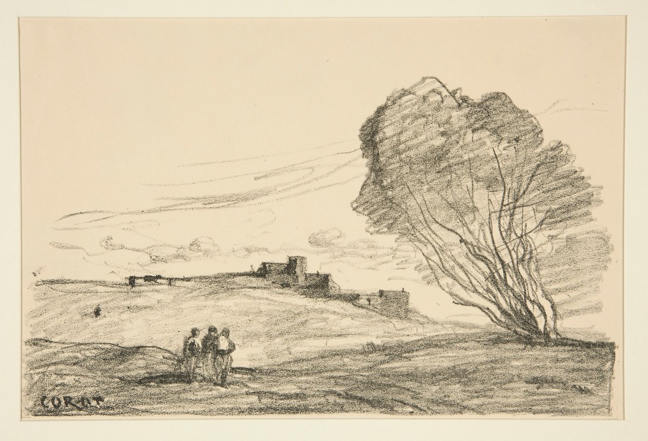 Le Fort d?tach? (A szélső erőd) alkotó: Jean Baptiste Camille Corot