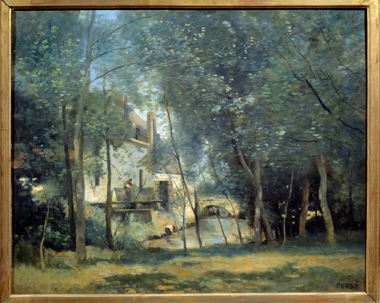 Le Moulin de Saint-Nicolas-Lez-Arras Camille Corot (1796-1875) festménye 1874 V. 0,65x0,81 m Párizs, Orsay Múzeum alkotó: Jean Baptiste Camille Corot