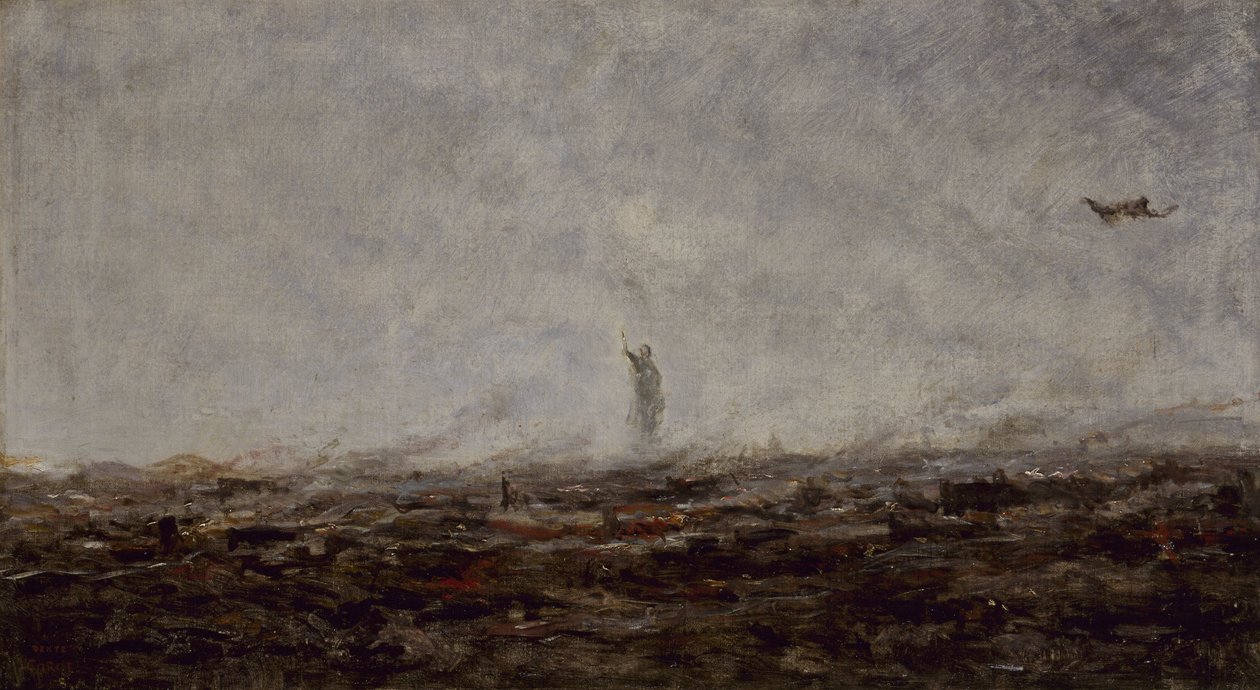 Le Rêve: Párizs lángokban, 1870 szeptemberében, 1870-ben (olaj, vászon) alkotó: Jean Baptiste Camille Corot