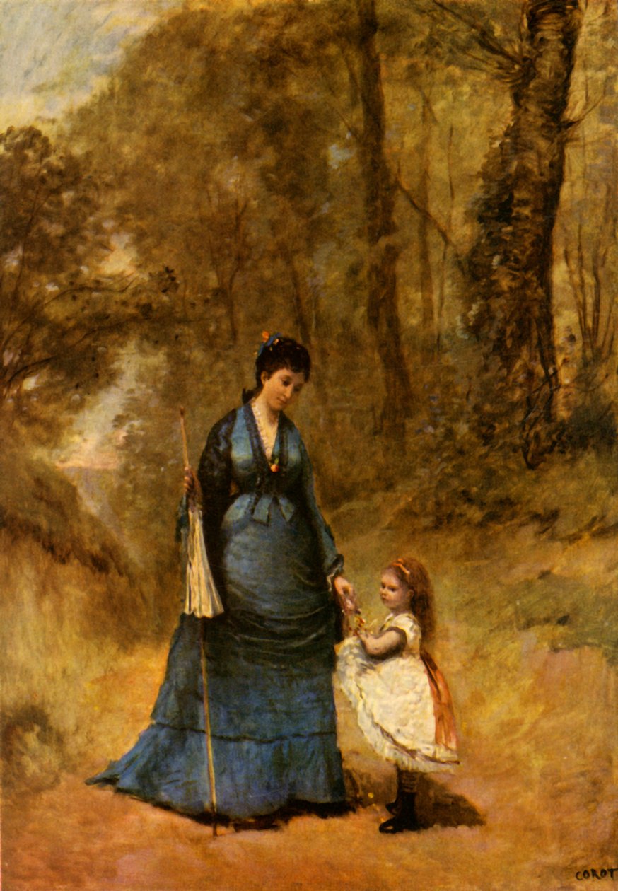 Stumpfné és kisasszony, 1872, 1934. alkotó: Jean Baptiste Camille Corot