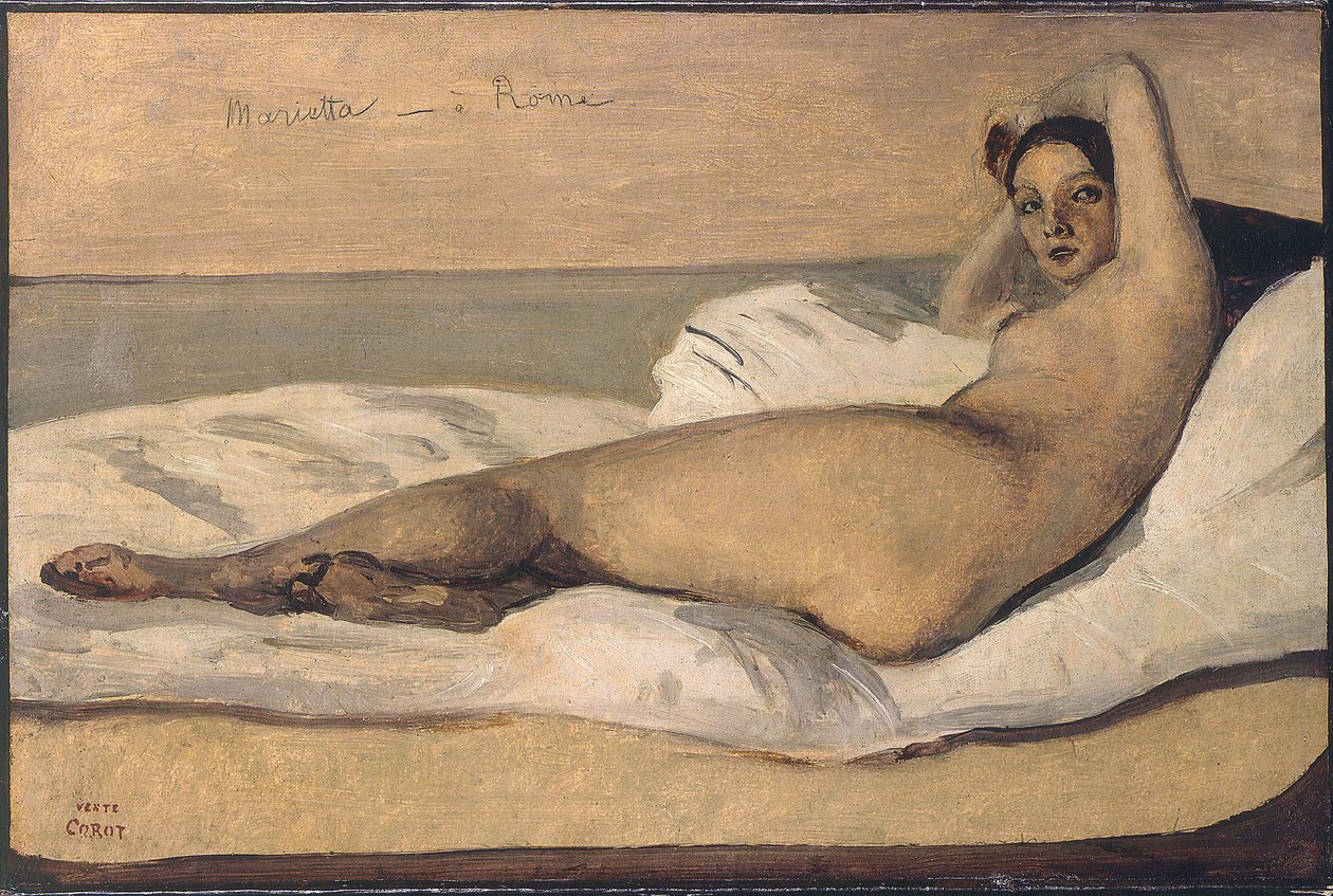 Marietta A római odaliszk alkotó: Jean Baptiste Camille Corot