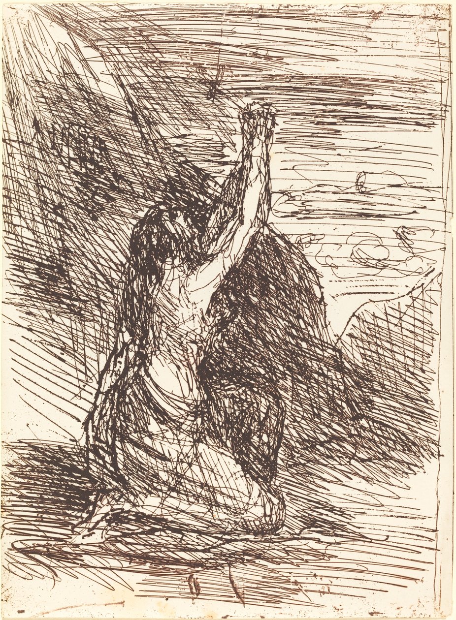 Mária Magdolna térdelve Madeleine a genoux, 1858. alkotó: Jean Baptiste Camille Corot