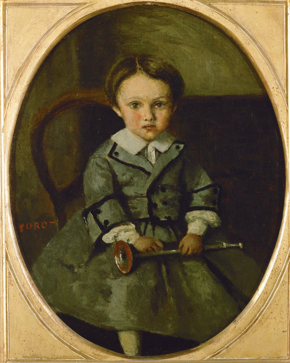 Maurice Robert gyerekként ... alkotó: Jean Baptiste Camille Corot