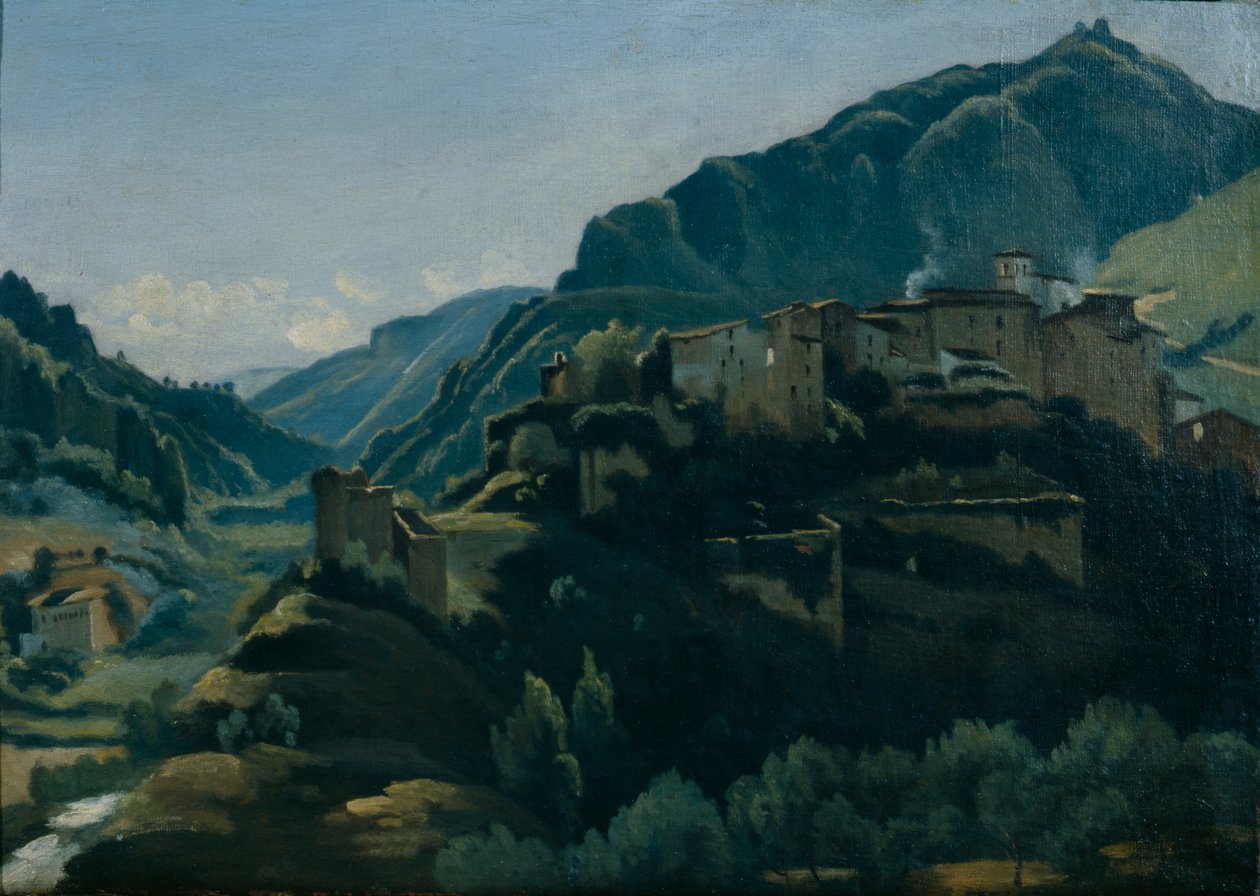 Meridionale Village (olaj, vászon) alkotó: Jean Baptiste Camille Corot