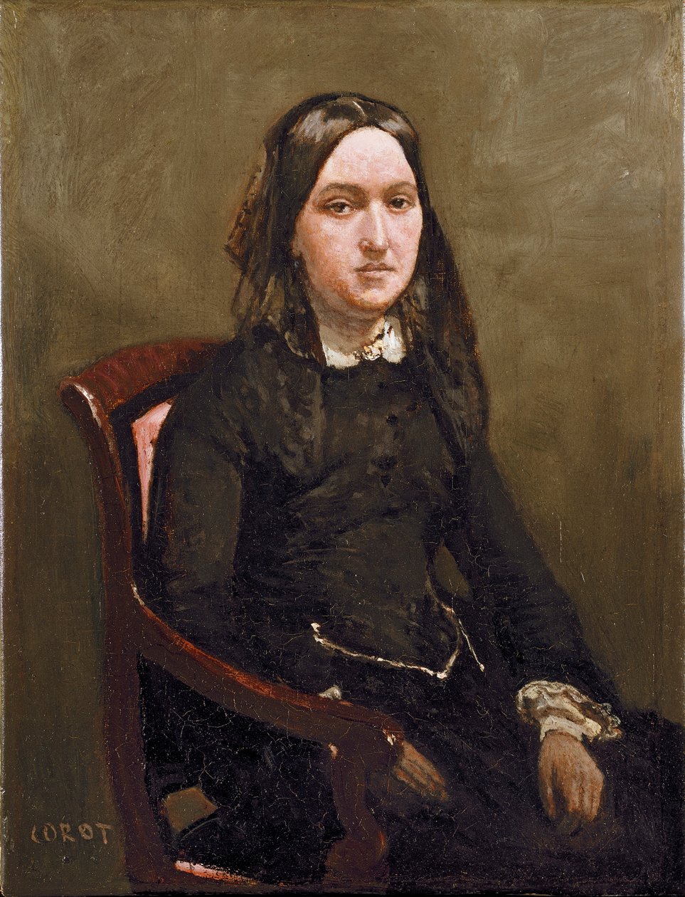 Mrs Bison, 1852 alkotó: Jean Baptiste Camille Corot