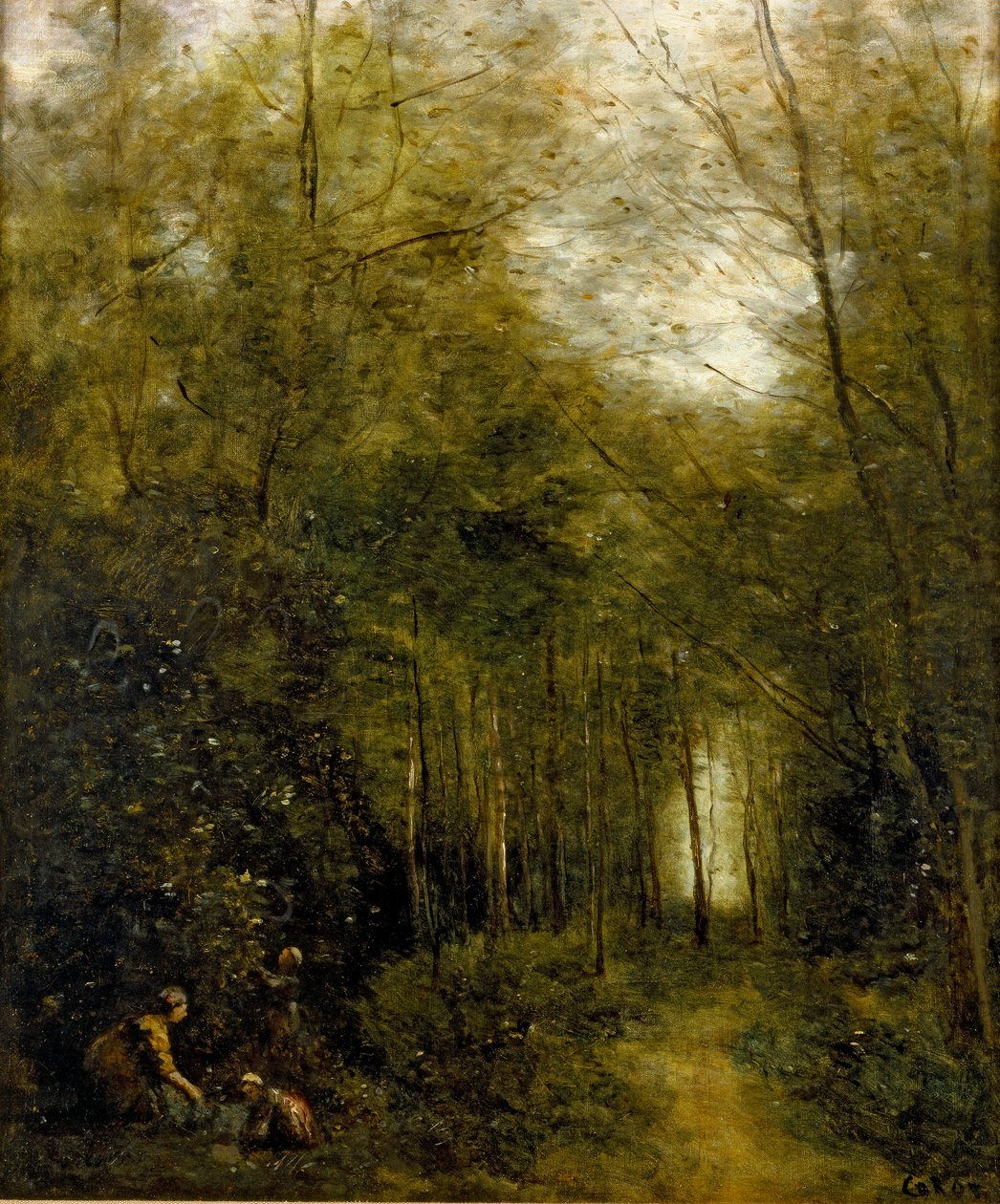 Montfermeil, a patak az erdőben, 1867 alkotó: Jean Baptiste Camille Corot