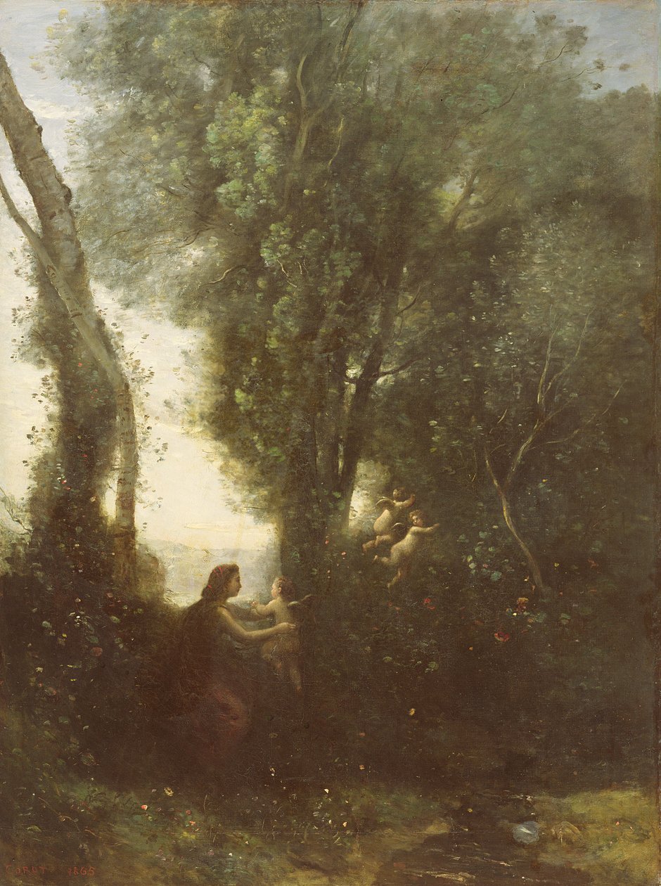 Reggel, 1865 alkotó: Jean Baptiste Camille Corot