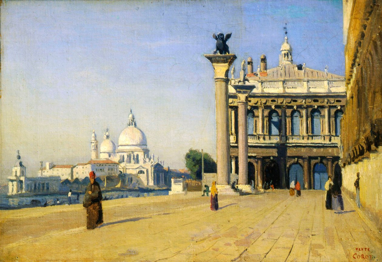 Reggel Velencében, 1834. alkotó: Jean Baptiste Camille Corot